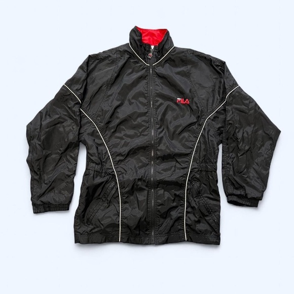 Vintage 90s Fila Windbreaker Jacket Women’s Medium Streetwear Retro Y2K - Picture 1 of 7